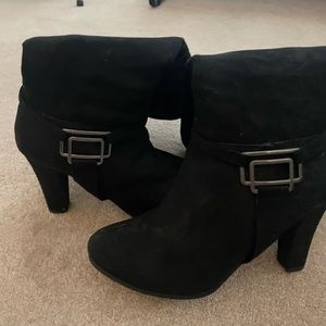 Tall to the knee boots.